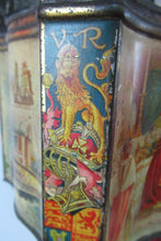 Load image into Gallery viewer, Antique Colman&#39;s Mustard Tin. Images of Queen Victoria, Transportation etc. c 1898
