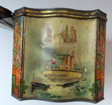 Load image into Gallery viewer, Antique Colman&#39;s Mustard Tin. Images of Queen Victoria, Transportation etc. c 1898
