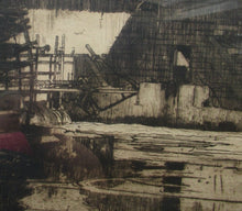 Load image into Gallery viewer, Frank Brangwyn Pencil Signed Etching The Mill Wheel Montreuil
