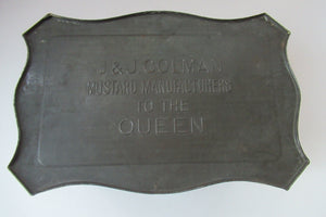 Antique Colman's Mustard Tin. Images of Queen Victoria, Transportation etc. c 1898