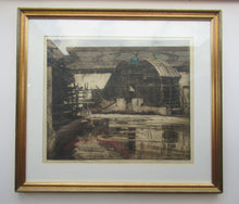 Load image into Gallery viewer, Frank Brangwyn Pencil Signed Etching The Mill Wheel Montreuil
