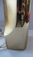 Load image into Gallery viewer, Huge Space Age 1960s Desk or Table Lamp. Two Tone Gold Coloured Metal
