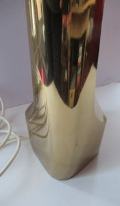 Huge Space Age 1960s Desk or Table Lamp. Two Tone Gold Coloured Metal