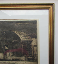 Load image into Gallery viewer, Frank Brangwyn Pencil Signed Etching The Mill Wheel Montreuil

