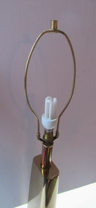 Huge Space Age 1960s Desk or Table Lamp. Two Tone Gold Coloured Metal