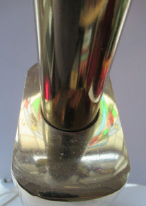 Huge Space Age 1960s Desk or Table Lamp. Two Tone Gold Coloured Metal