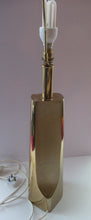 Load image into Gallery viewer, Huge Space Age 1960s Desk or Table Lamp. Two Tone Gold Coloured Metal
