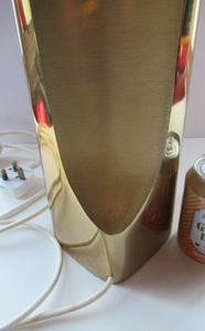 Huge Space Age 1960s Desk or Table Lamp. Two Tone Gold Coloured Metal