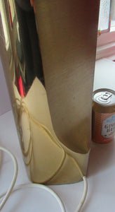 Huge Space Age 1960s Desk or Table Lamp. Two Tone Gold Coloured Metal