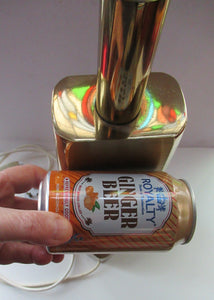 Huge Space Age 1960s Desk or Table Lamp. Two Tone Gold Coloured Metal