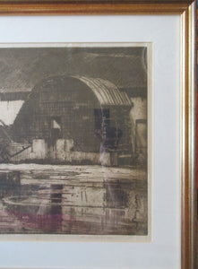 Frank Brangwyn Pencil Signed Etching The Mill Wheel Montreuil