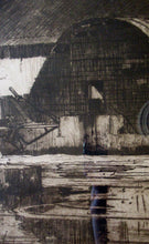 Load image into Gallery viewer, Frank Brangwyn Pencil Signed Etching The Mill Wheel Montreuil
