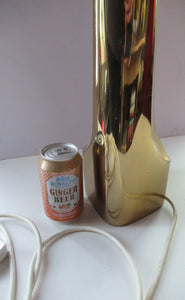 Huge Space Age 1960s Desk or Table Lamp. Two Tone Gold Coloured Metal