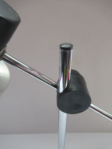 Vintage 1960s Italian Desk Lamp Table Lamp Prova Black  Silver