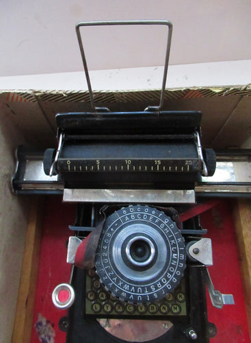 Tinplate German Toy Daisy Wheel Typewriter DRGM DRP Patent 1920s / 1930s 