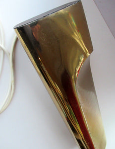 Huge Space Age 1960s Desk or Table Lamp. Two Tone Gold Coloured Metal
