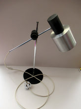 Load image into Gallery viewer, Vintage 1960s Italian Desk Lamp Table Lamp Prova Black  Silver
