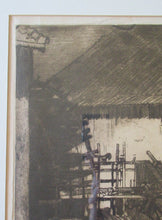 Load image into Gallery viewer, Frank Brangwyn Pencil Signed Etching The Mill Wheel Montreuil
