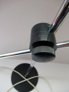 Vintage 1960s Italian Desk Lamp Table Lamp Prova Black  Silver