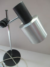 Load image into Gallery viewer, Vintage 1960s Italian Desk Lamp Table Lamp Prova Black  Silver
