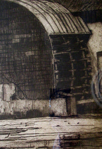 Frank Brangwyn Pencil Signed Etching The Mill Wheel Montreuil