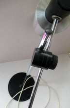 Load image into Gallery viewer, Vintage 1960s / 1970s ITALIAN Adjustable Table Lamp or Desk Lamp by PROVA. Black &amp; Silver Model
