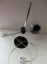 Load image into Gallery viewer, Vintage 1960s Italian Desk Lamp Table Lamp Prova Black  Silver
