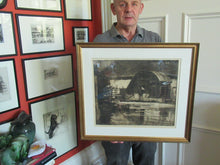 Load image into Gallery viewer, Frank Brangwyn Pencil Signed Etching The Mill Wheel Montreuil
