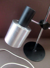 Load image into Gallery viewer, Vintage 1960s Italian Desk Lamp Table Lamp Prova Black  Silver
