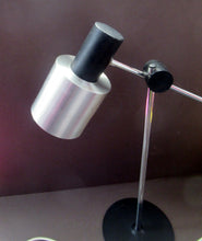 Load image into Gallery viewer, Vintage 1960s Italian Desk Lamp Table Lamp Prova Black  Silver
