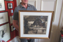 Load image into Gallery viewer, Frank Brangwyn Pencil Signed Etching The Mill Wheel Montreuil
