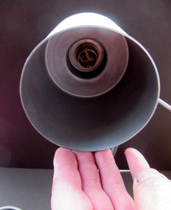 Vintage 1960s Italian Desk Lamp Table Lamp Prova Black  Silver