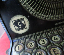 Load image into Gallery viewer, Tinplate German Toy Daisy Wheel Typewriter DRGM DRP Patent 1920s / 1930s 
