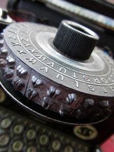 Tinplate German Toy Daisy Wheel Typewriter DRGM DRP Patent 1920s / 1930s 