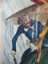 Load image into Gallery viewer, 1820s Original Georgian Print Fashion Satire on Large Hats William Heath
