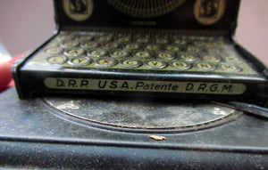 Tinplate German Toy Daisy Wheel Typewriter DRGM DRP Patent 1920s / 1930s 