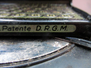 Tinplate German Toy Daisy Wheel Typewriter DRGM DRP Patent 1920s / 1930s 