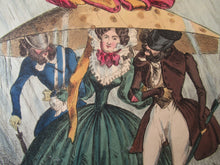 Load image into Gallery viewer, 1820s Original Georgian Print Fashion Satire on Large Hats William Heath
