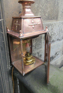 Antique 19th Century Georgian Copper Lantern