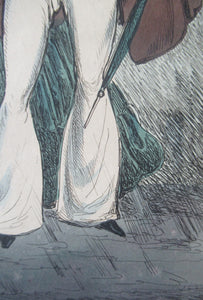 1820s Original Georgian Print Fashion Satire on Large Hats William Heath