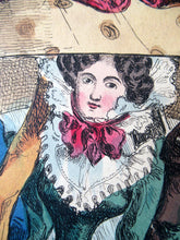 Load image into Gallery viewer, 1820s Original Georgian Print Fashion Satire on Large Hats William Heath

