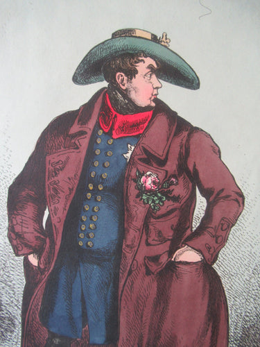 1820s Original Georgian Print of King George IV. The Slap up Swell