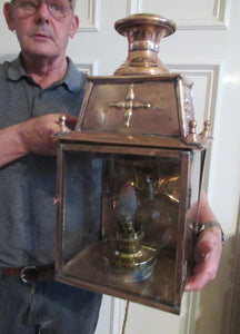 Antique 19th Century Georgian Copper Lantern