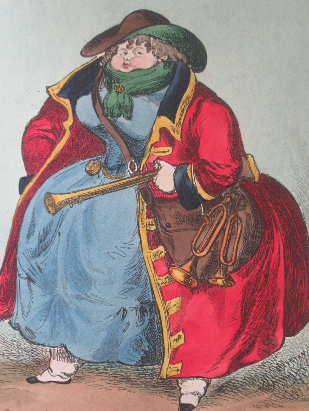 William Heath ORIGINAL 1820s Georgian Satirical Print. Lady Conyngham: The Guard Wot Looks After the Sovereign