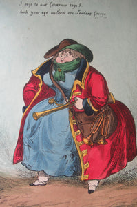 William Heath ORIGINAL 1820s Georgian Satirical Print. Lady Conyngham: The Guard Wot Looks After the Sovereign