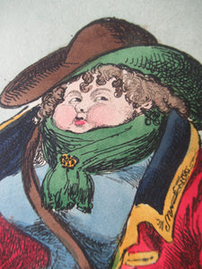 William Heath ORIGINAL 1820s Georgian Satirical Print. Lady Conyngham: The Guard Wot Looks After the Sovereign