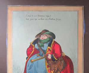 William Heath ORIGINAL 1820s Georgian Satirical Print. Lady Conyngham: The Guard Wot Looks After the Sovereign