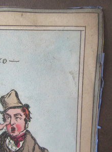 Original 1820s William Heath Satirical Print Quartette of Characters George IV, Lady Conyngham, Duke of Wellington & Robert Peel