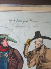 Load image into Gallery viewer, Original 1820s William Heath Satirical Print Quartette of Characters George IV, Lady Conyngham, Duke of Wellington &amp; Robert Peel
