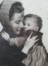 Load image into Gallery viewer, Original Pencil Signed Etching: William Lee Hankey. Mother and Child; 1920s
